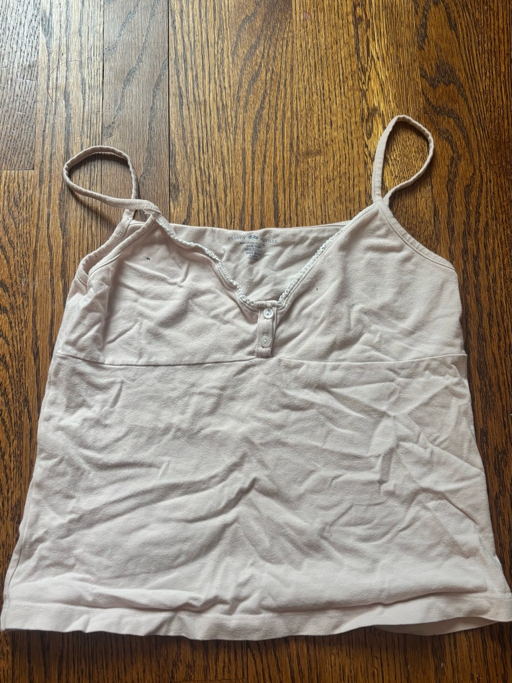 Brandy Melville Pale Pink Button-Front Camisole
